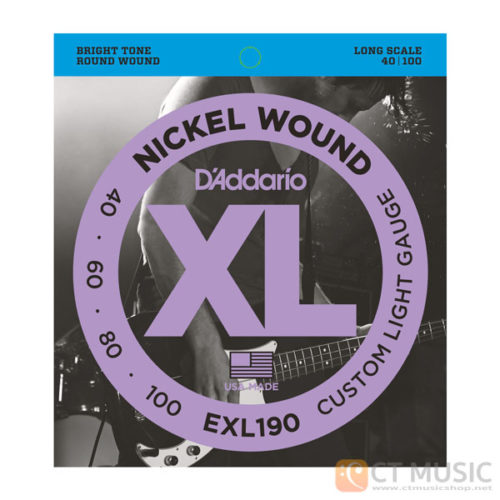 สายเบส D'Addario EXL190 Nickel Wound 4 String Bass 040 060 080 100