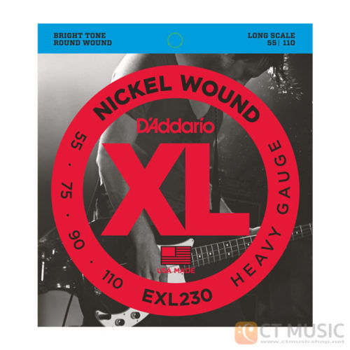สายเบส D'Addario EXL230 Nickel Wound 4 String Bass 055 075 090 110
