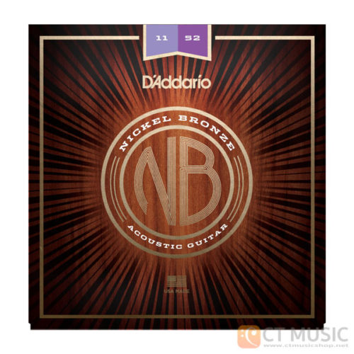 สายกีตาร์โปร่ง D'Addario NB1152 Nickel Bronze Custom Light 011-052