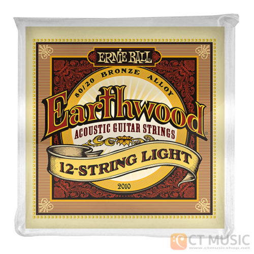 สายกีตาร์โปร่ง Ernie Ball Earthwood 80/20 Bronze 12 String Light 009-046