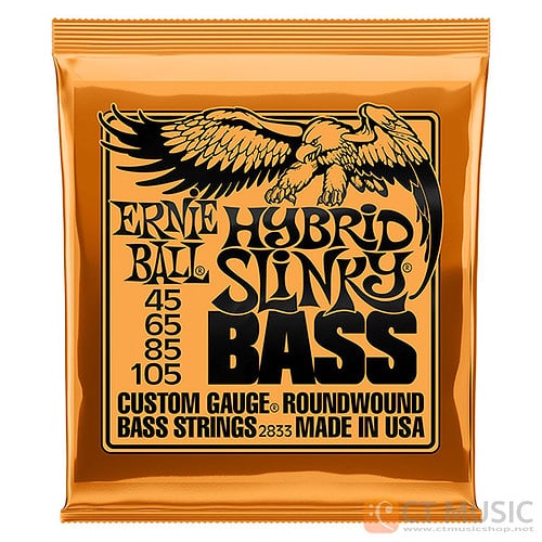 สายเบส Ernie Ball Nickel Wound 4 String Bass Hybrid Slinky 045-105