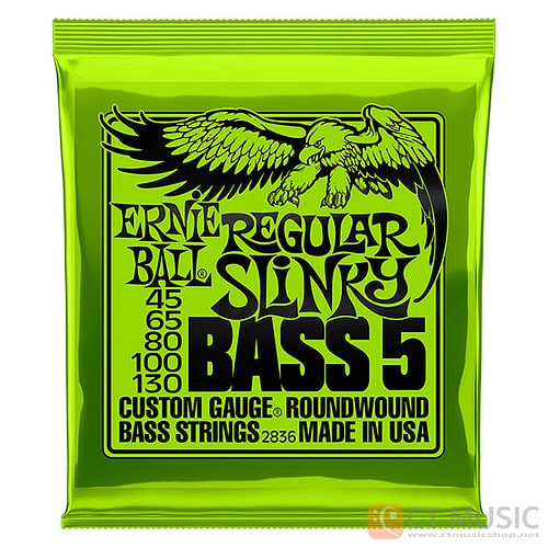 สายเบส Ernie Ball Nickel Wound 5 String Bass Regular Slinky 045-130