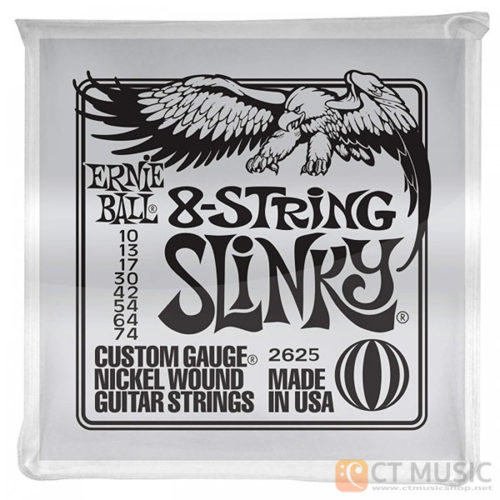 สายกีตาร์ไฟฟ้า Ernie Ball Nickel Wound 8 String Slinky 010-074