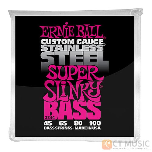 สายเบส Ernie Ball Stainless Steel 4 String Bass Super Slinky 045-100