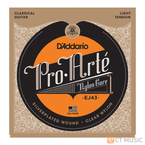 สายกีตาร์คลาสสิค D'Addario EJ43 Pro-Arte Classical Guitar Strings Light Tension