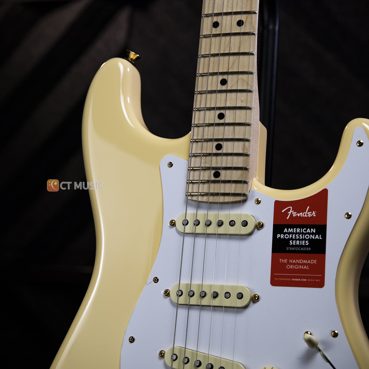 Vintage White with Gold Hardware Fender Limited Edition American Professional Stratocaster Electric Guitar 